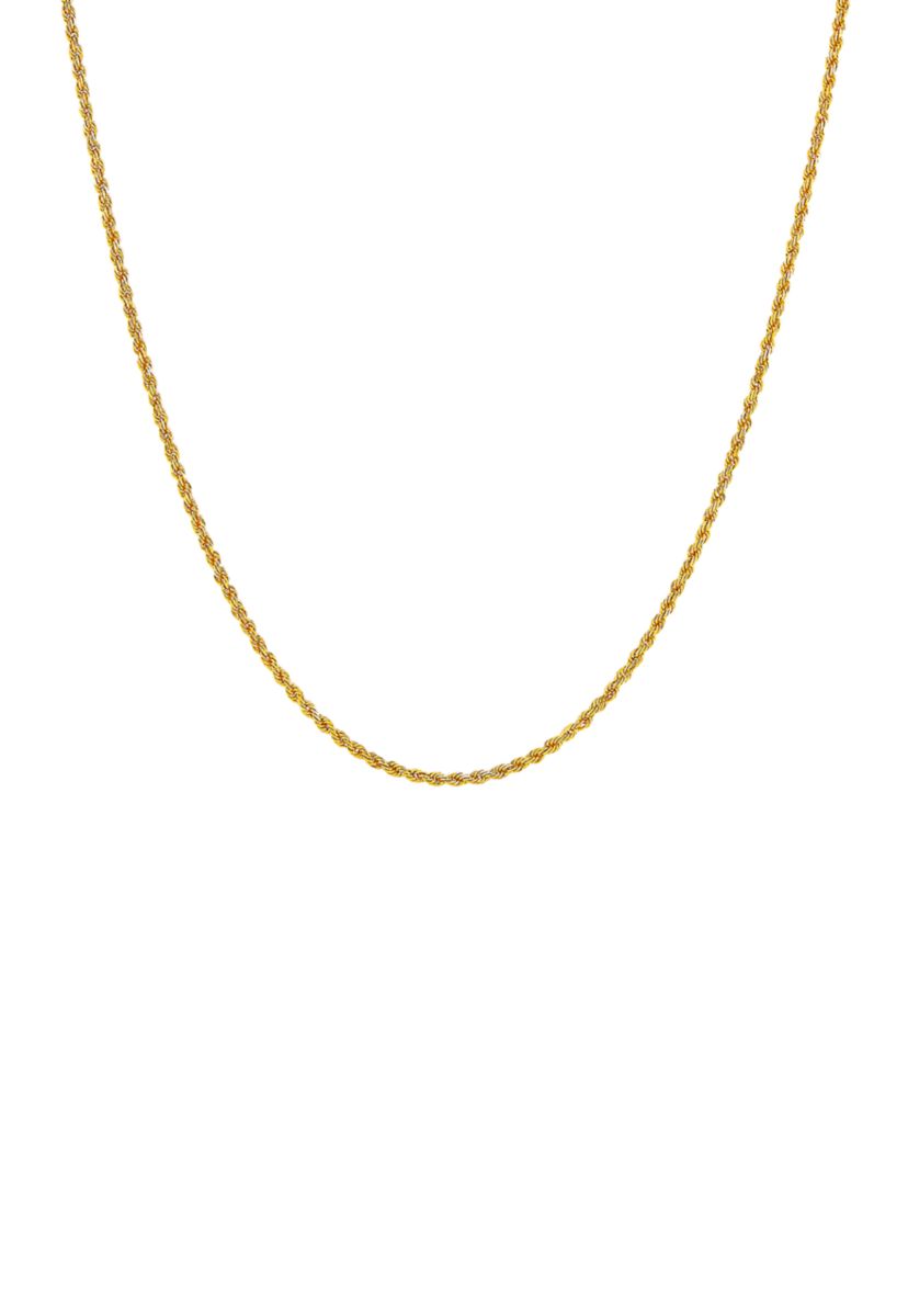 Solid Glitter Chain in 14K Yellow Gold