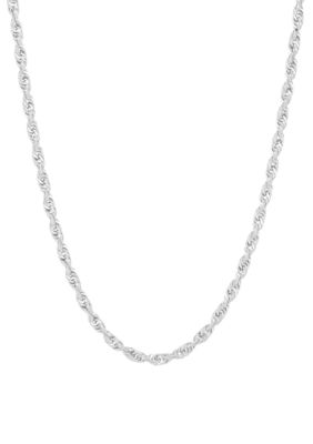 Belk & Co Solid Chain in 14K White Gold