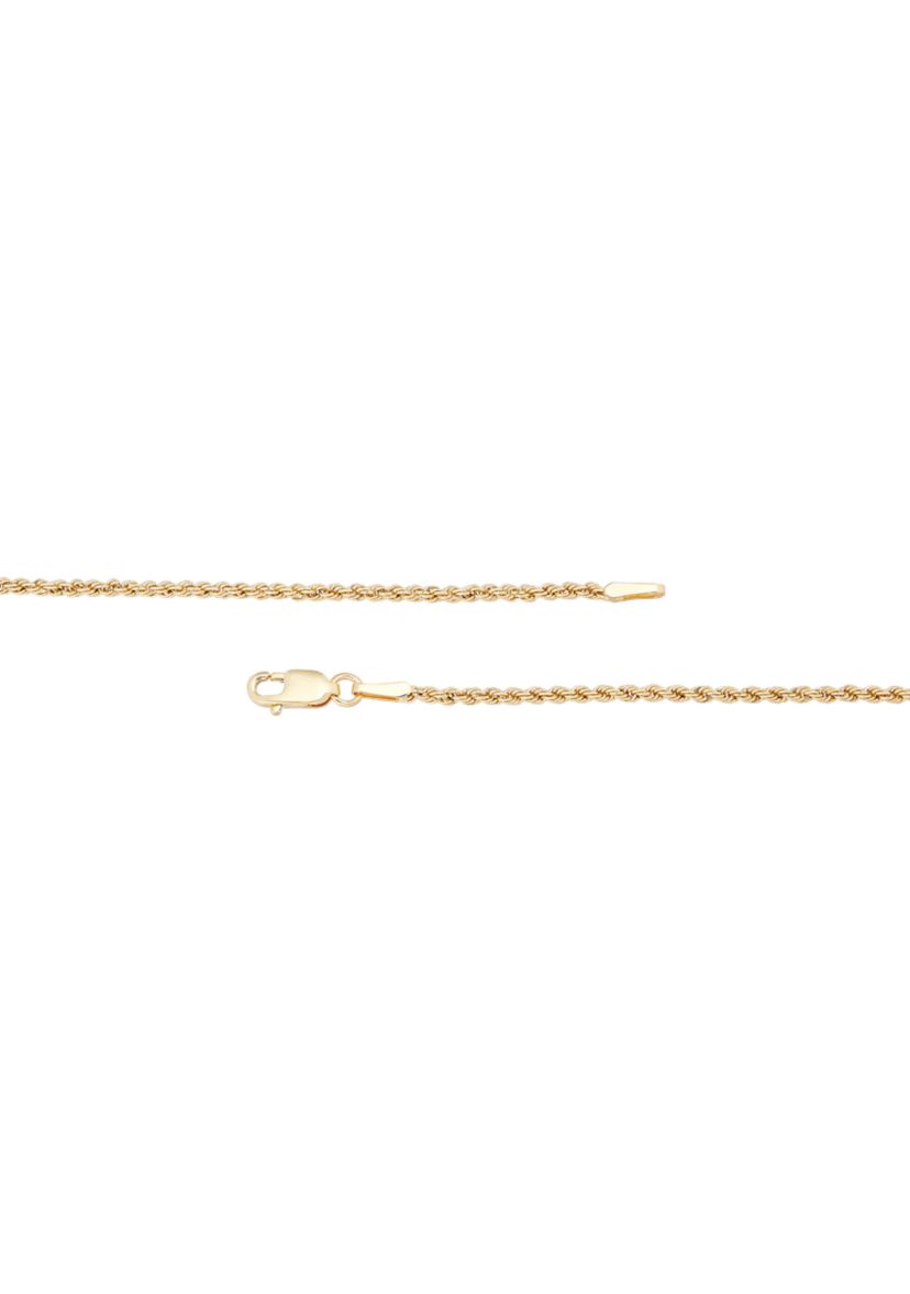 Kids Heavy Hollow Glitter Rope Chain Necklace in 14K Yellow Gold