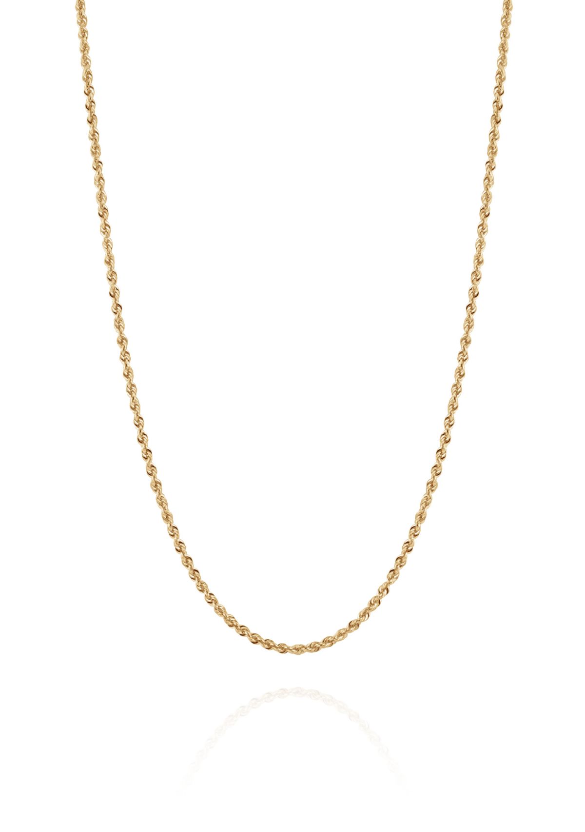  14K Gold Glitter Rope Chain Necklace