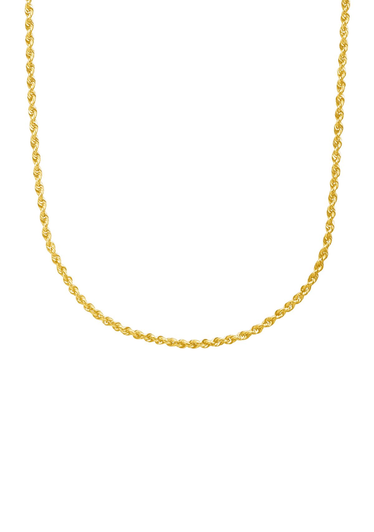 Hollow Glitter Chain in 14K Yellow Gold