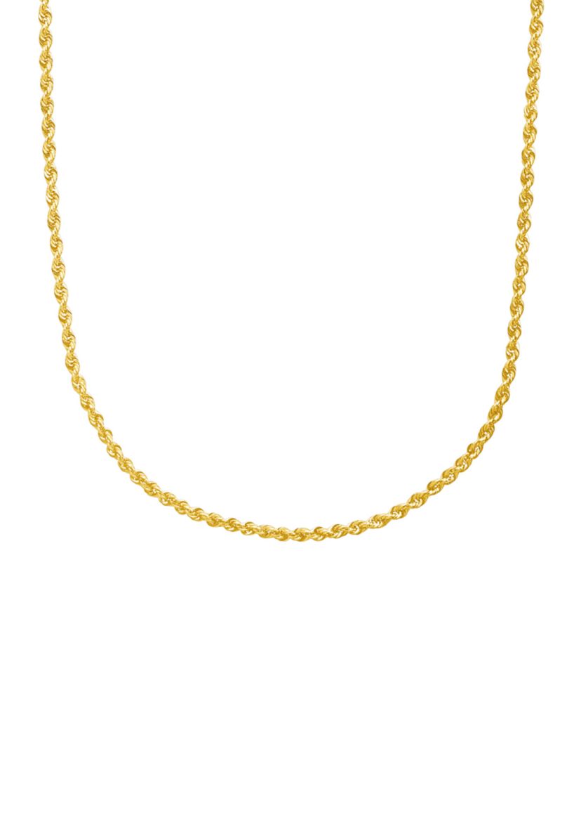 Hollow Glitter Chain in 14K Yellow Gold