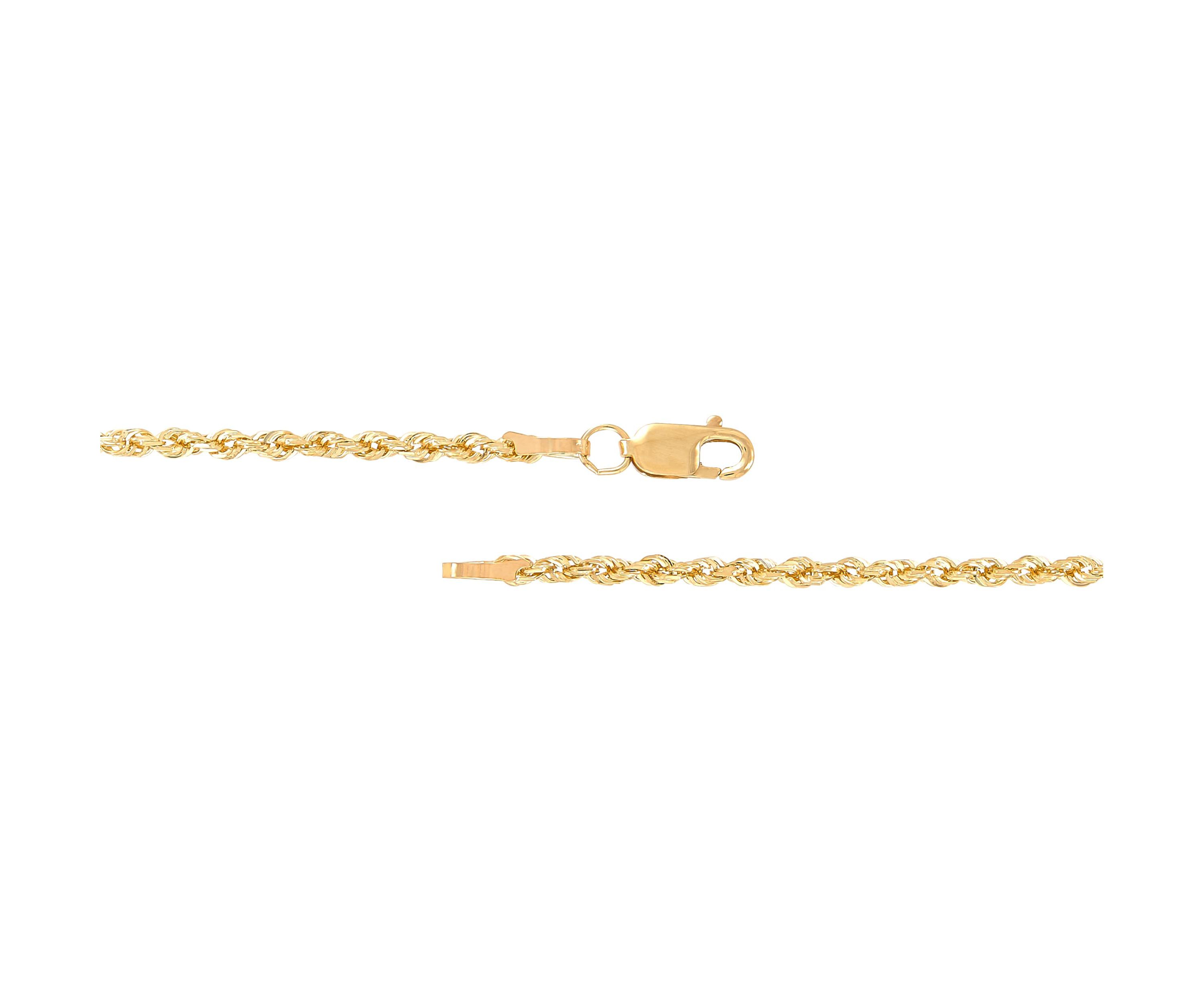 14K Yellow Gold .16mm Rope Chain