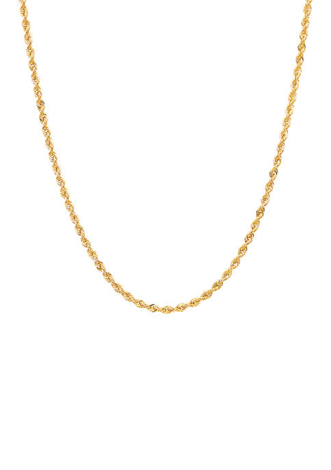 Hollow Glitter Chain in 14K Yellow Gold