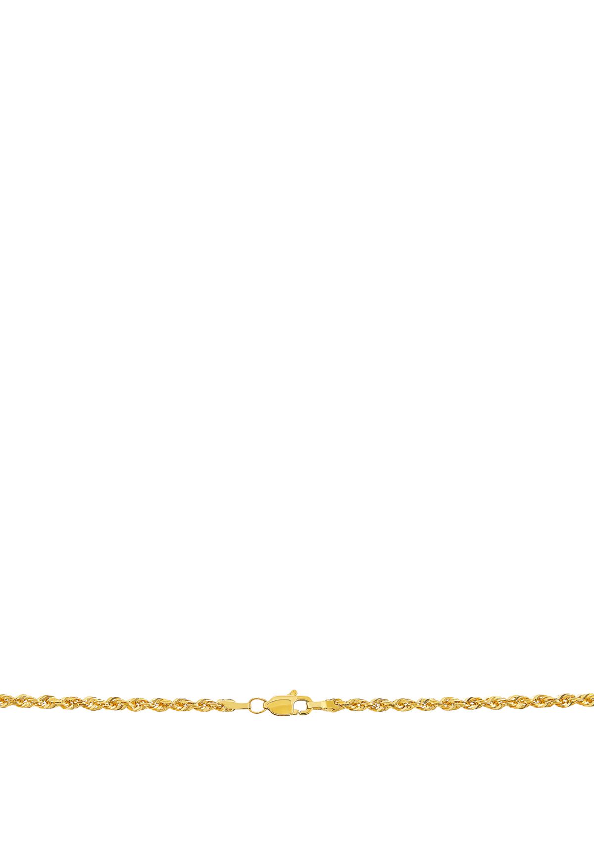 Solid Glitter Necklace in 14K Yellow Gold