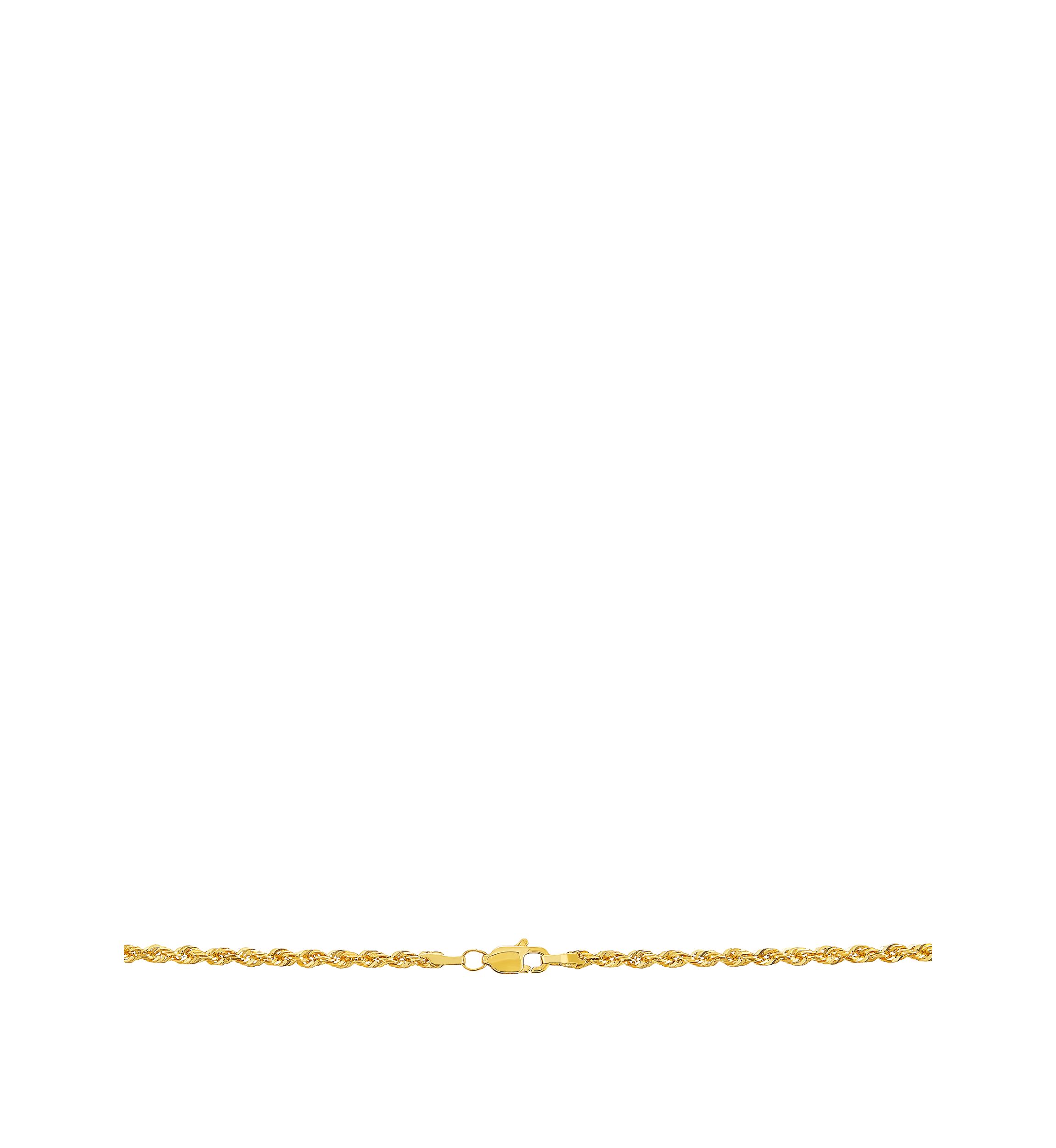 Solid Glitter Necklace in 14K Yellow Gold