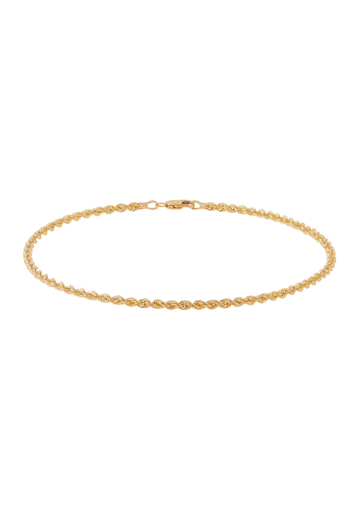 Hollow Rope Bracelet in 14K Yellow Gold