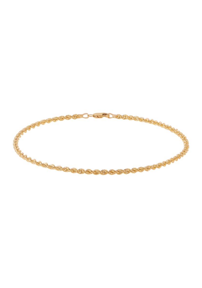Hollow Rope Bracelet in 14K Yellow Gold