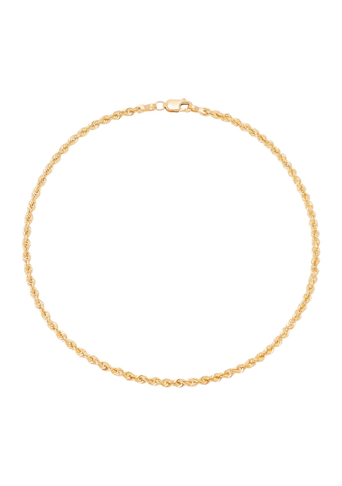 Hollow Rope Bracelet in 14K Yellow Gold