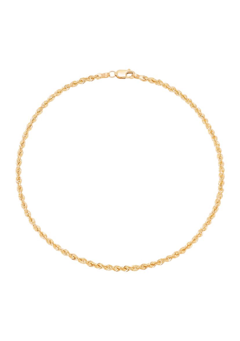 Hollow Rope Bracelet in 14K Yellow Gold