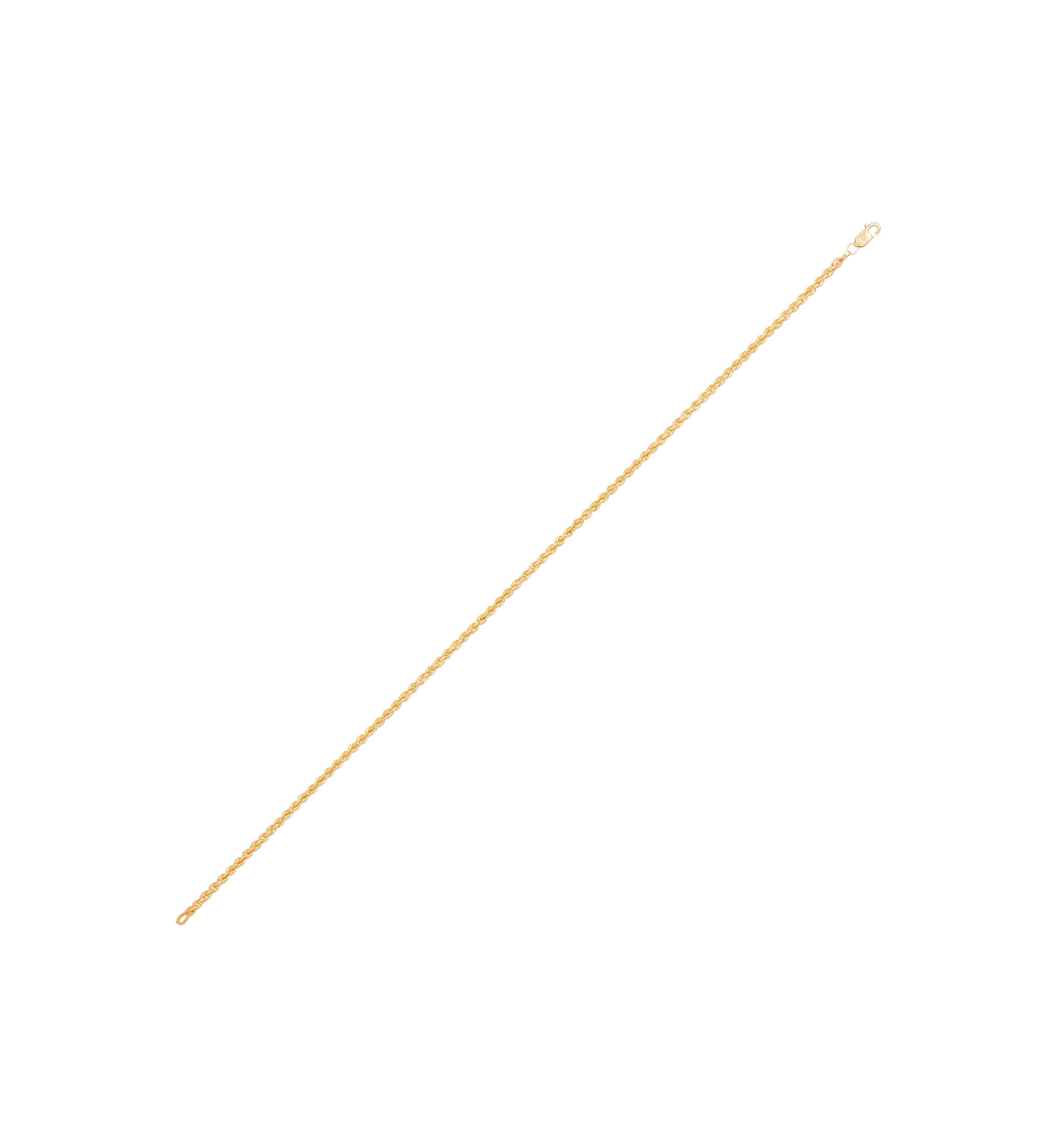 Hollow Rope Bracelet in 14K Yellow Gold