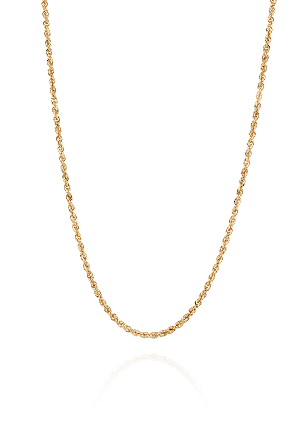 2.5 Millimeter Glitter Necklace in 14K Yellow Gold