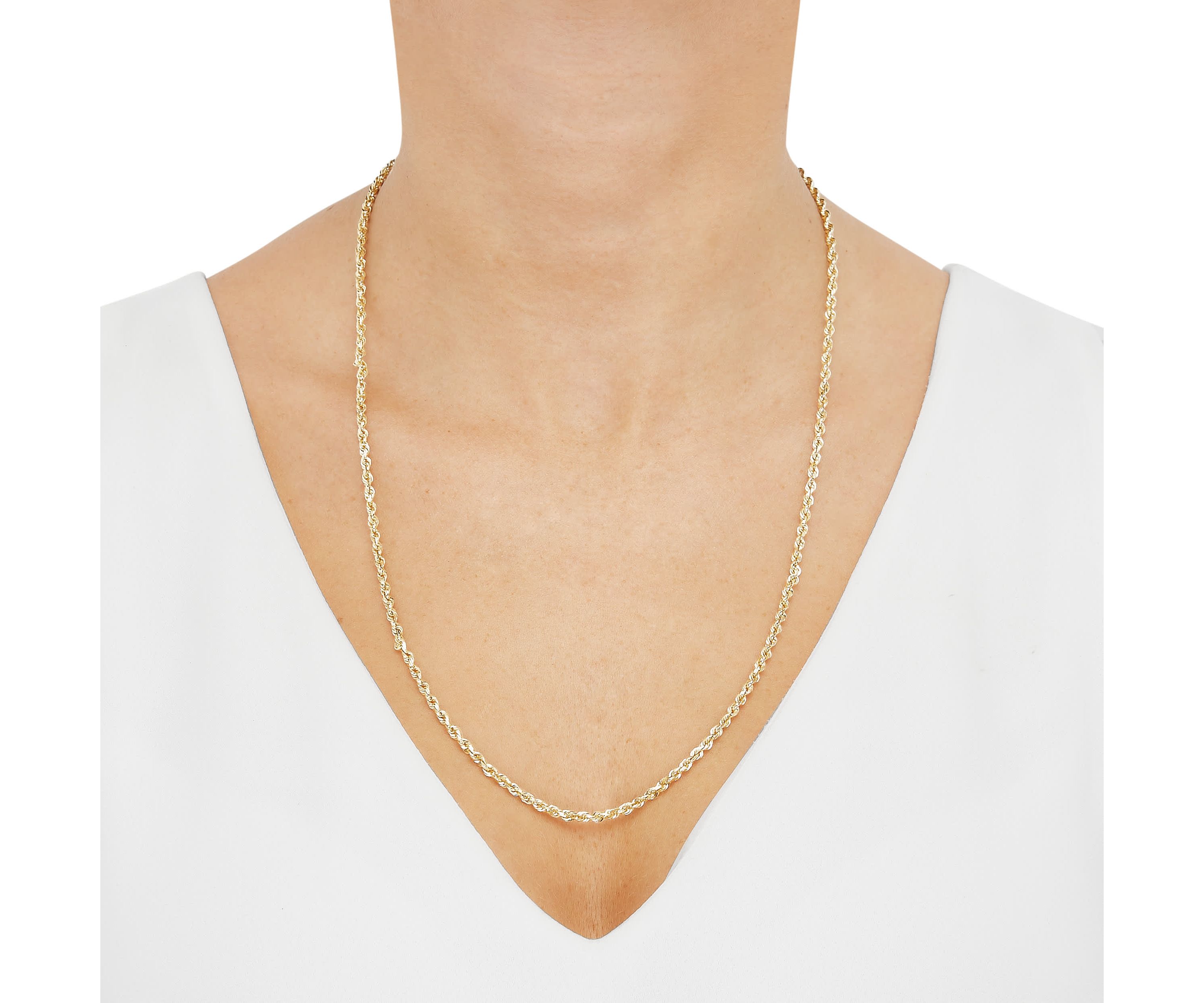 14K Yellow Gold .23mm Rope Chain