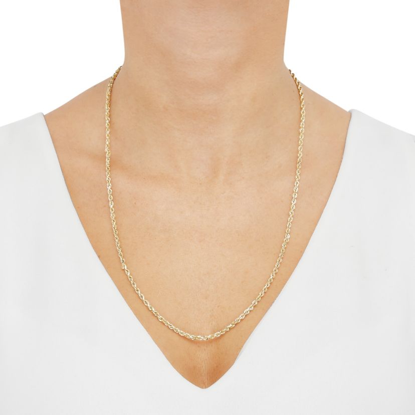 14K Yellow Gold .23mm Rope Chain