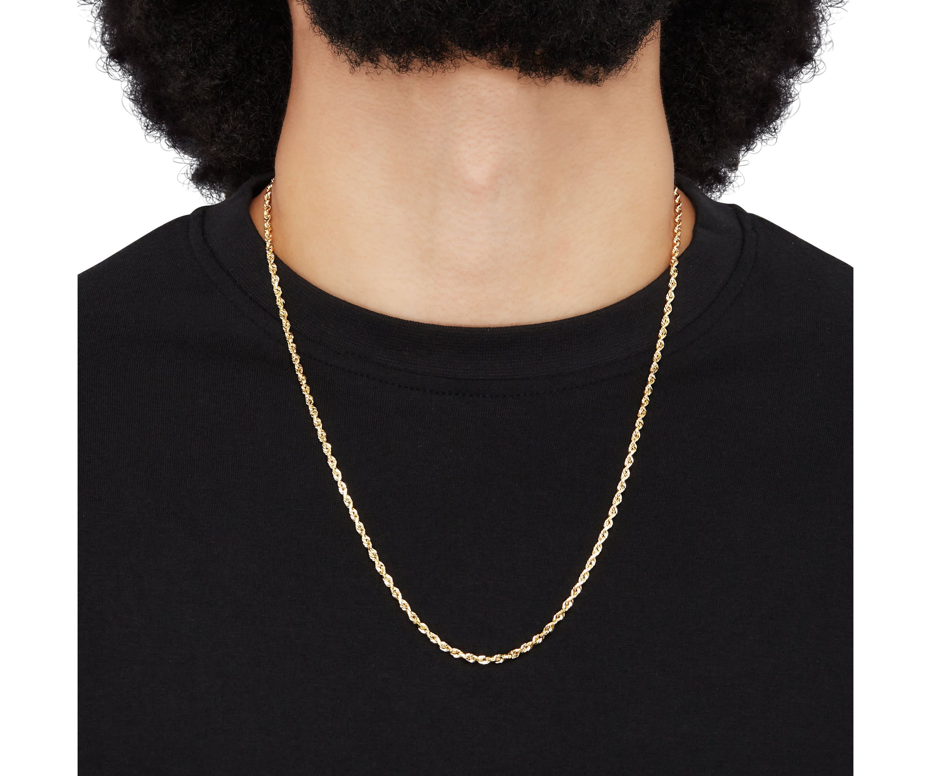 14K Yellow Gold .23mm Rope Chain