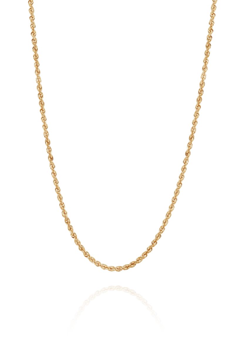 1.5 Millimeter Glitter Necklace in 14K Yellow Gold