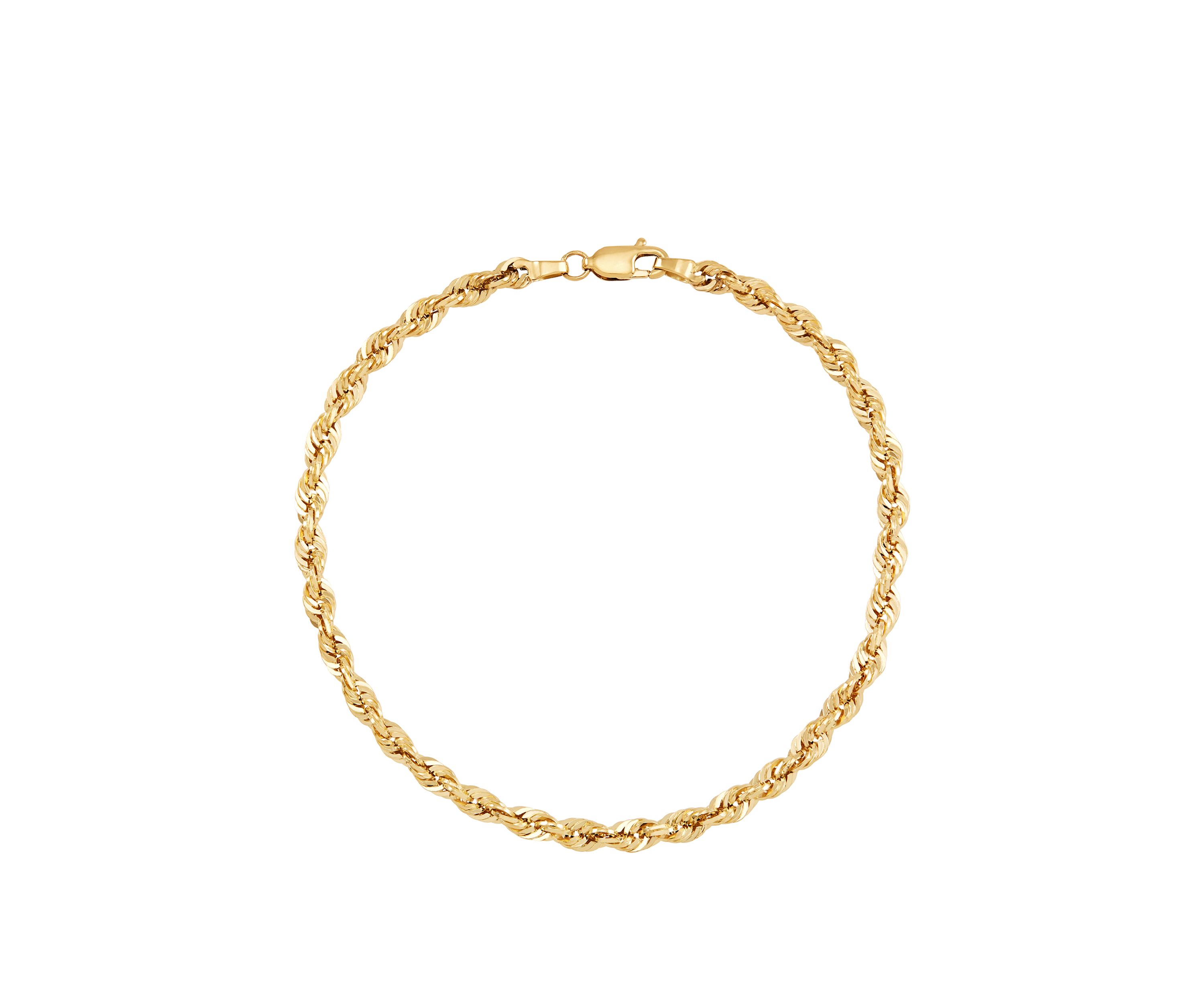 Mens Gold Glitter Bracelet in 14k Yellow Gold