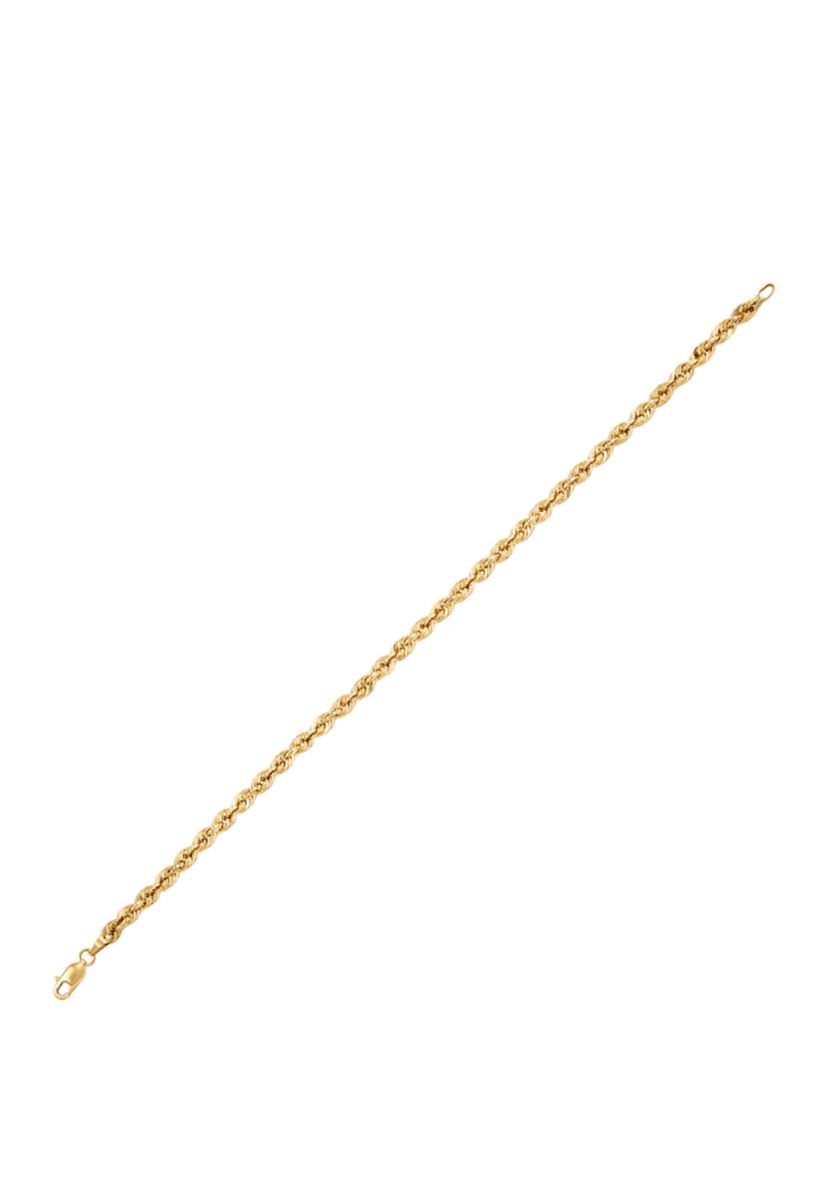 Mens Gold Glitter Bracelet in 14k Yellow Gold