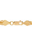 5.5 Millimeter Solid Glitter Rope Chain in 14K Yellow Gold 