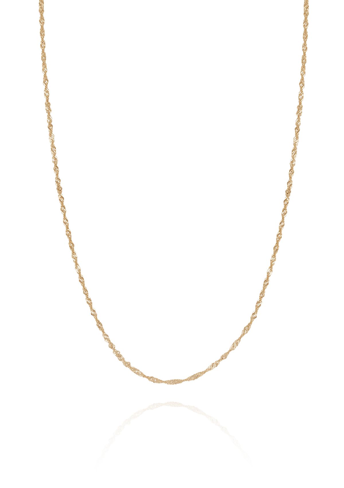 1.35 Millimeter Sparkle Necklace in 14K Yellow Gold