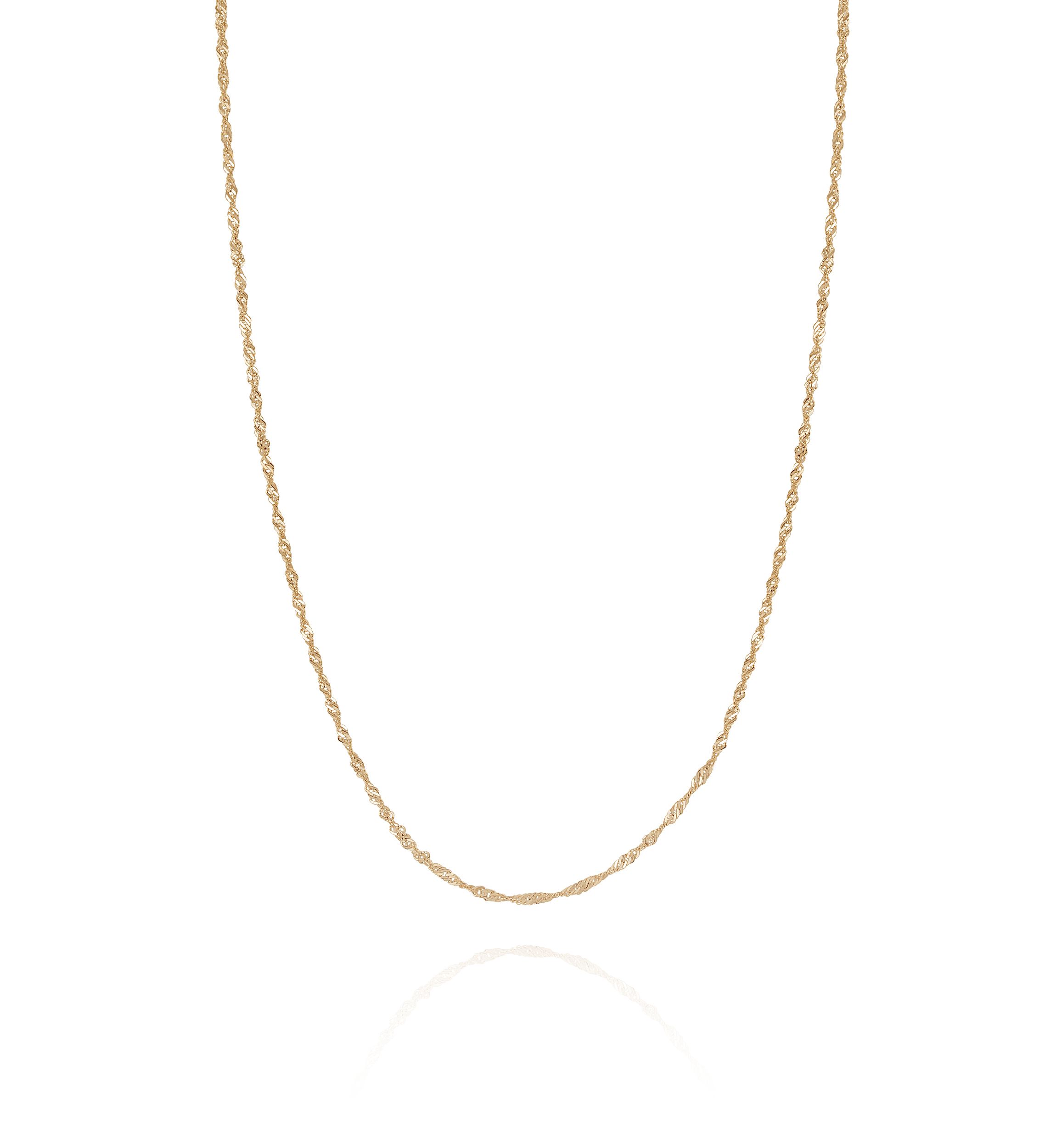 1.35 Millimeter Sparkle Necklace in 14K Yellow Gold