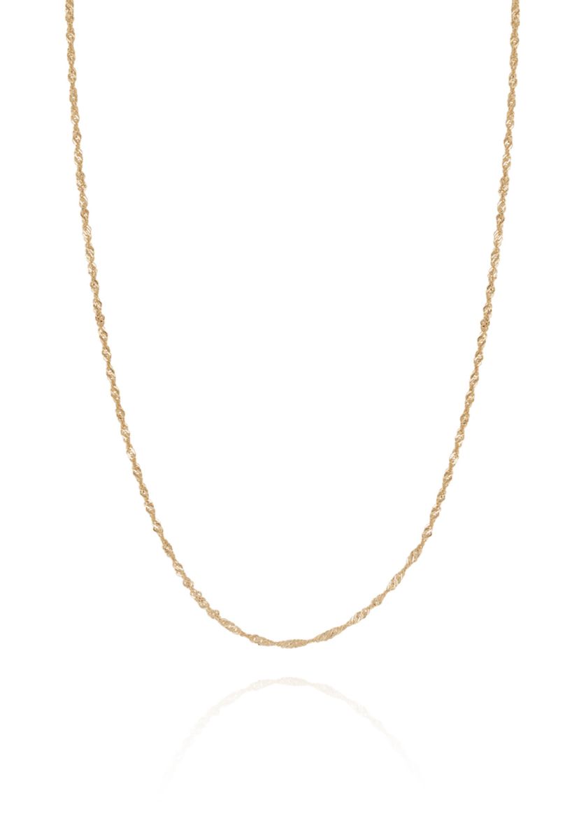 1.35 Millimeter Sparkle Necklace in 14K Yellow Gold