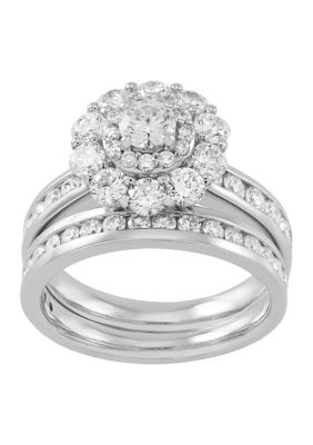 Belk & Co. 1/2 ct. t.w. Diamond Bridal Ring Set in 10K White Gold | belk