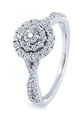 Belk & Co 1/3 Ct. T.w. Diamond Ring In 10K White Gold