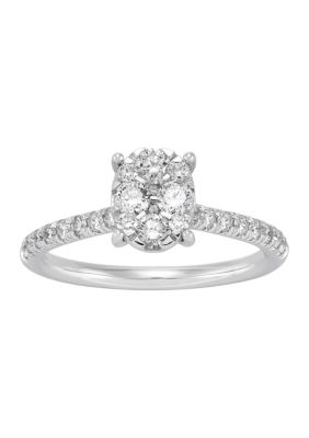 Belk & Co 1 ct. t.w. Diamond and Pink Sapphire Ring in 10K White Gold