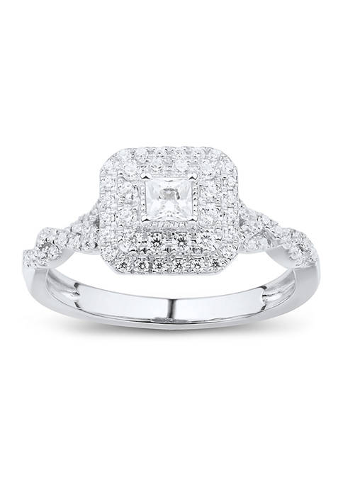 1/2 ct. t.w. Diamond Engagement Ring in 10K White Gold