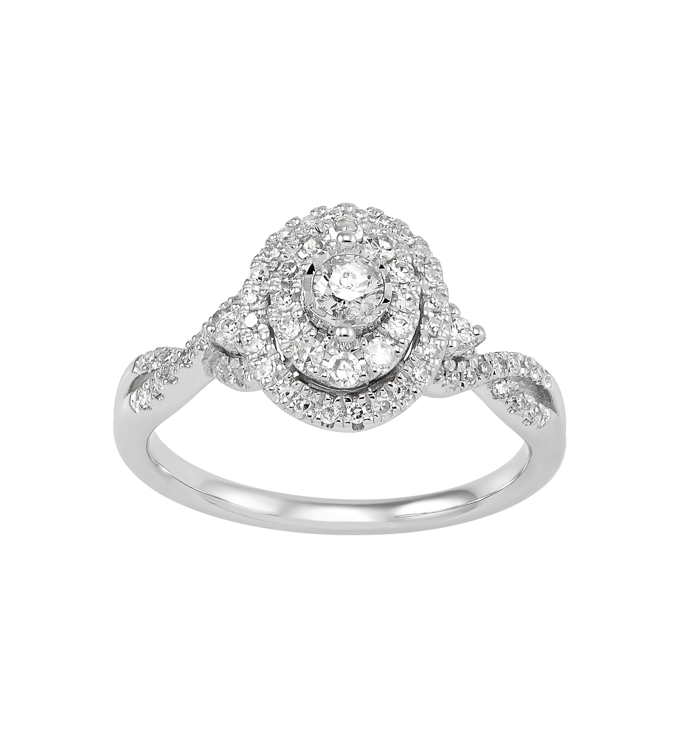 1/2 ct. t.w. Diamond Engagement Ring in 10K White Gold