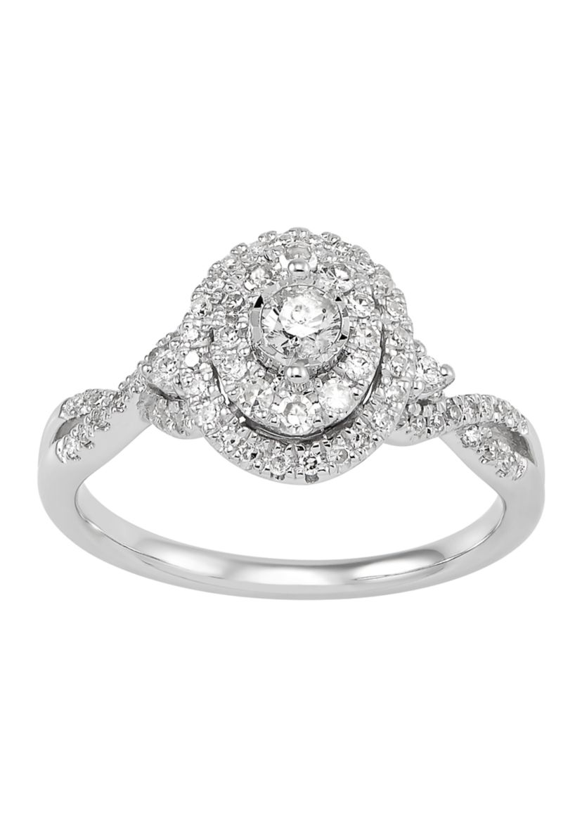 1/2 ct. t.w. Diamond Engagement Ring in 10K White Gold