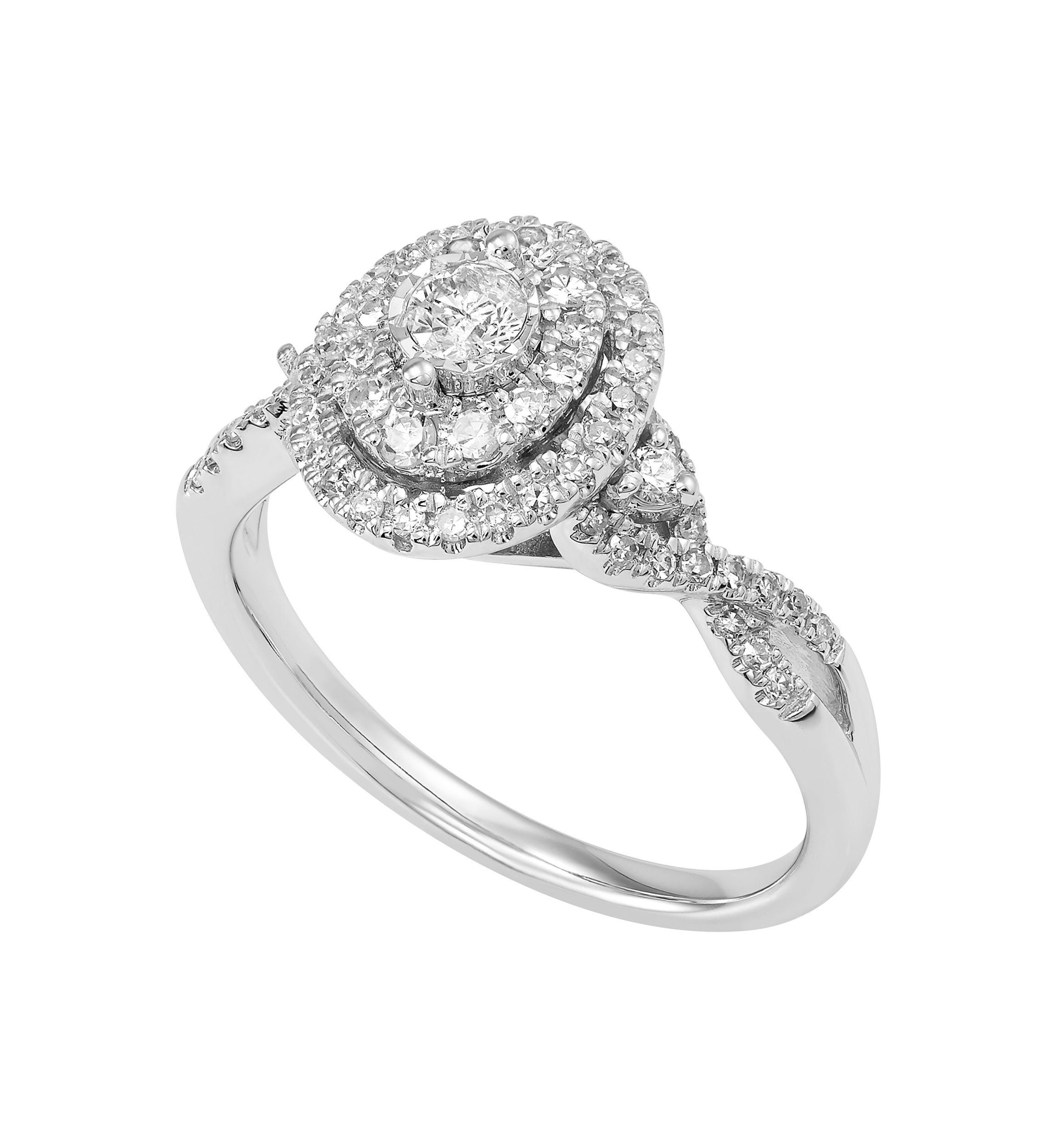 1/2 ct. t.w. Diamond Engagement Ring in 10K White Gold
