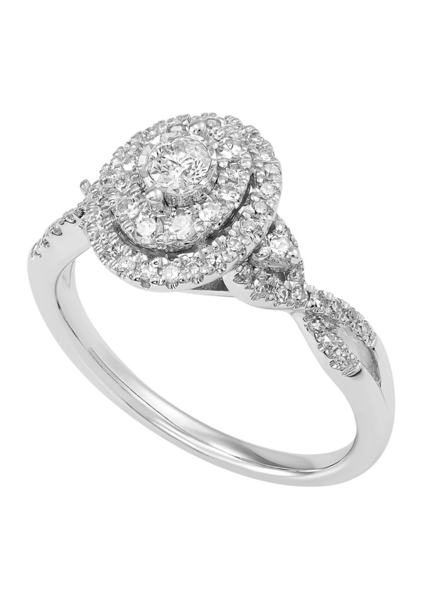 1/2 ct. t.w. Diamond Engagement Ring in 10K White Gold