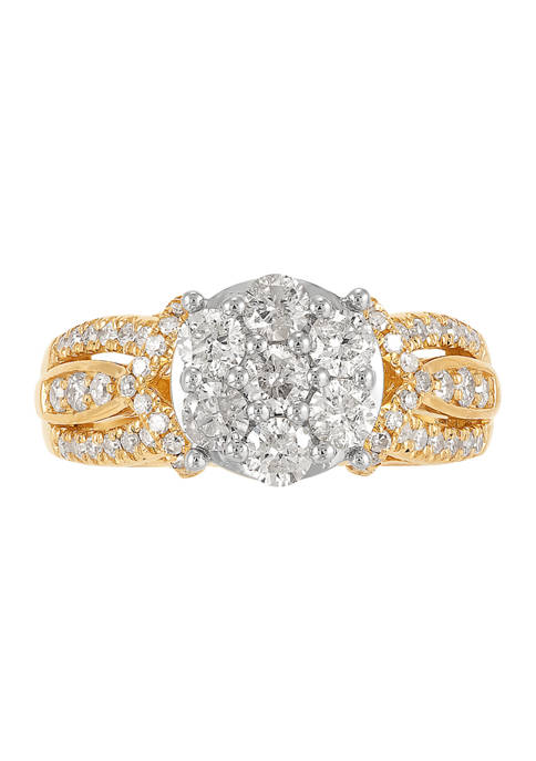 1 ct. t.w. Diamond Engagement Ring in 10K Yellow Gold 