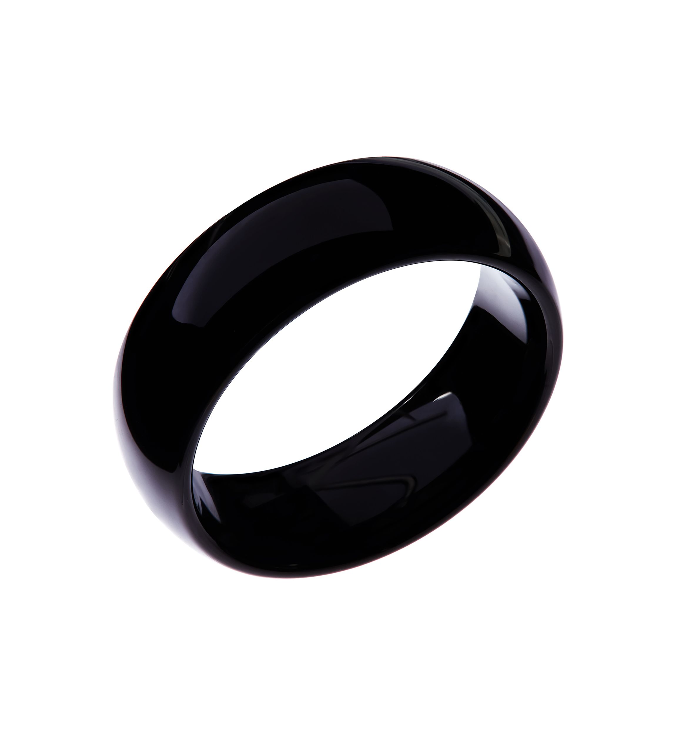 Mens 8 Millimeter Band Black Dome in Tungsten