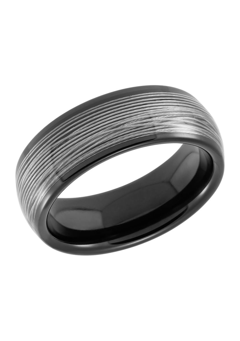 Mens Gray Steel Band in Tungsten 