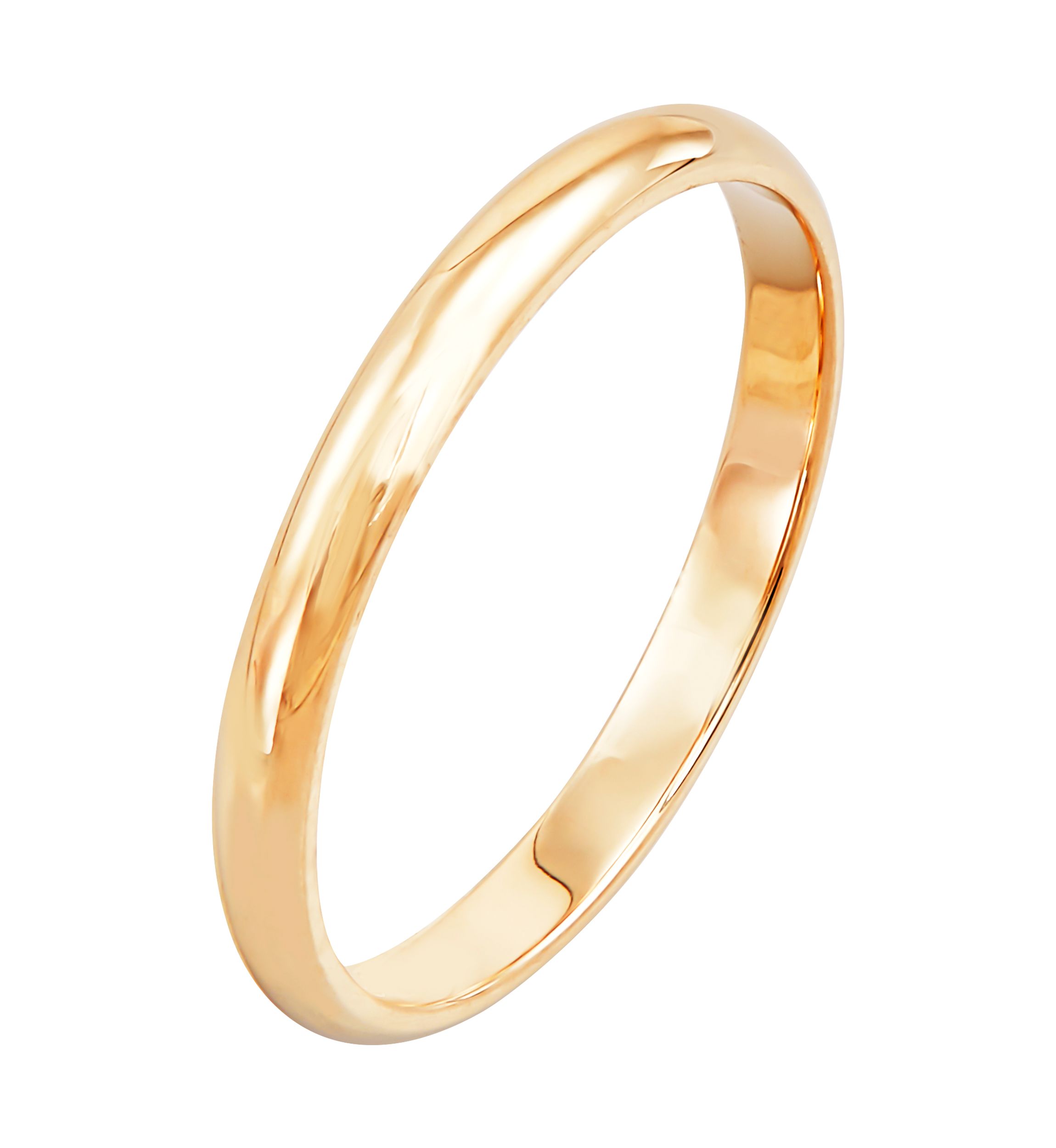 Polished Wedding Band Ring in 14k Yellow Gold