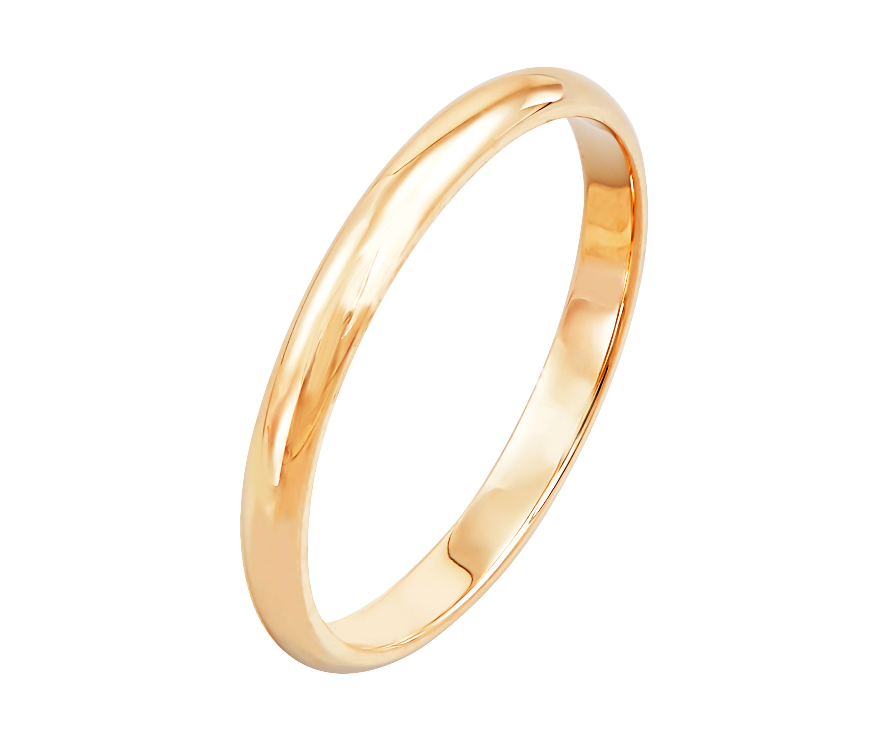 Polished Wedding Band Ring in 14k Yellow Gold