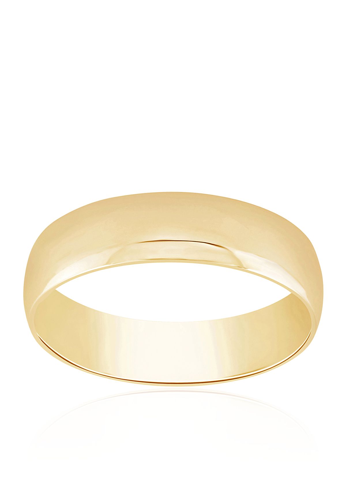 Polished Comfort Fit Band Ring in 10k Yellow Gold