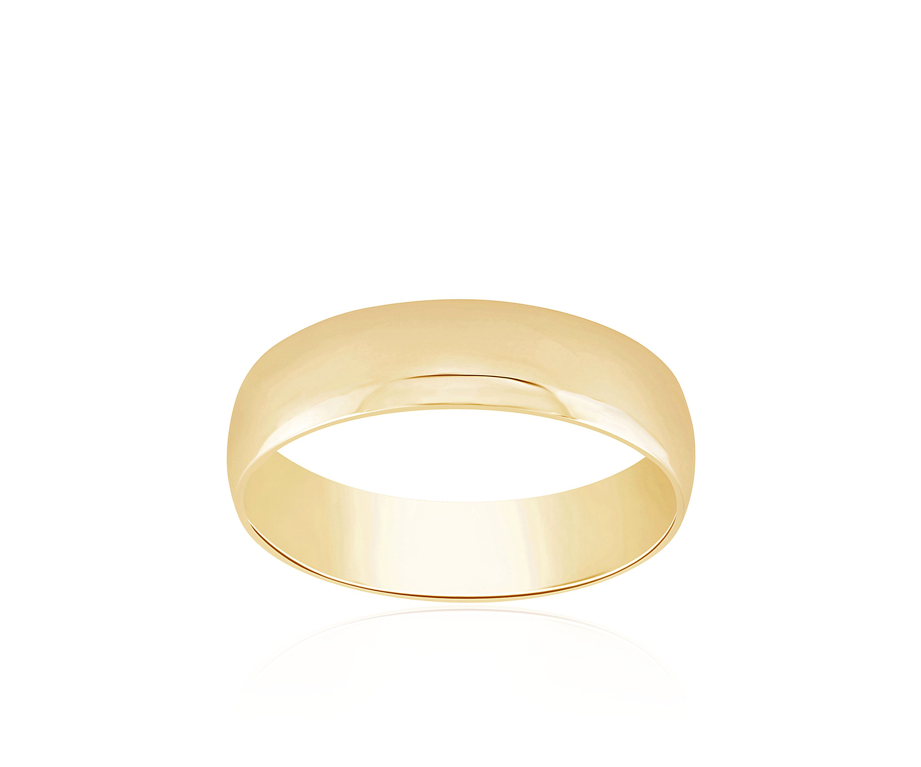 Polished Comfort Fit Band Ring in 10k Yellow Gold