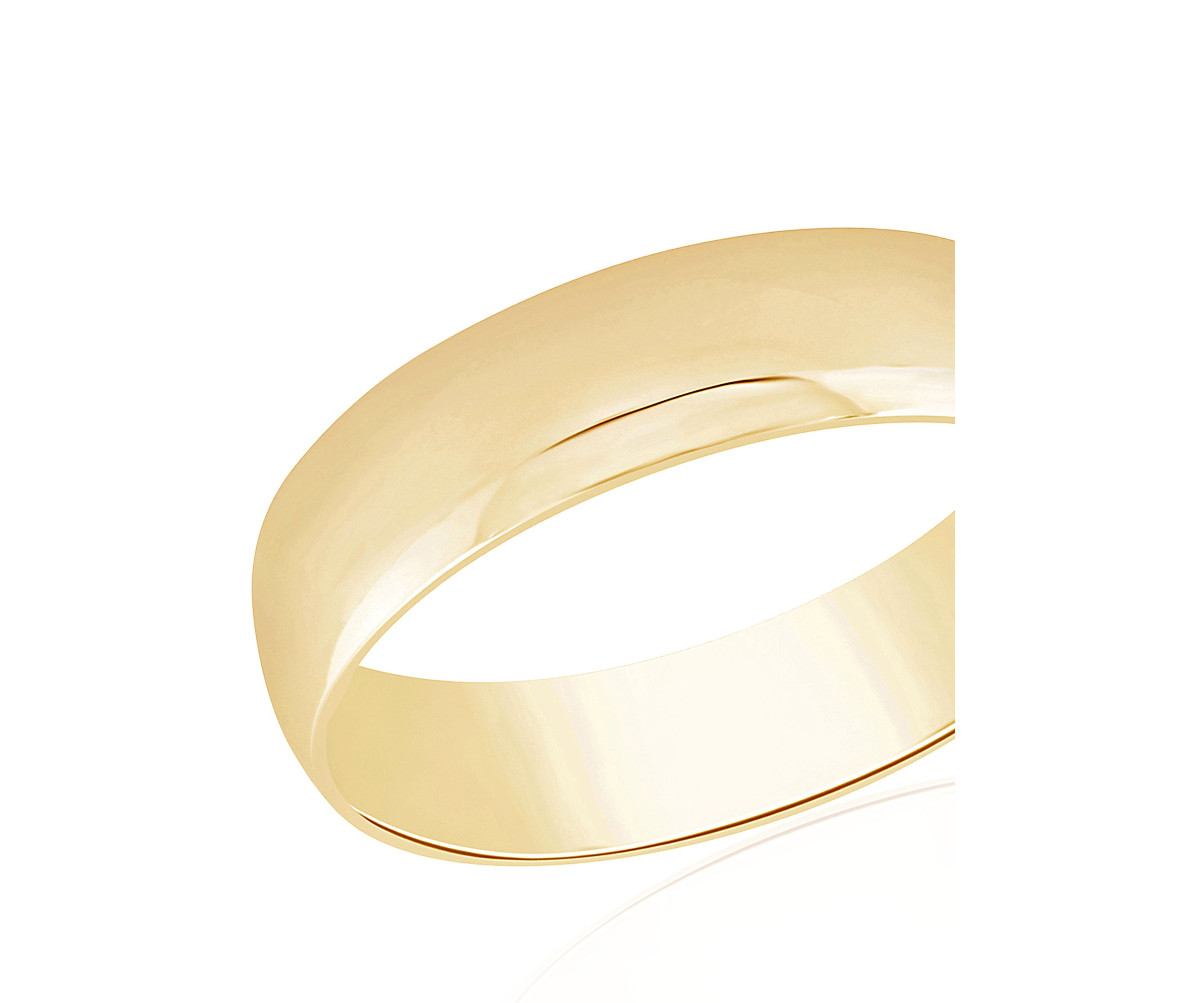 Polished Comfort Fit Band Ring in 10k Yellow Gold