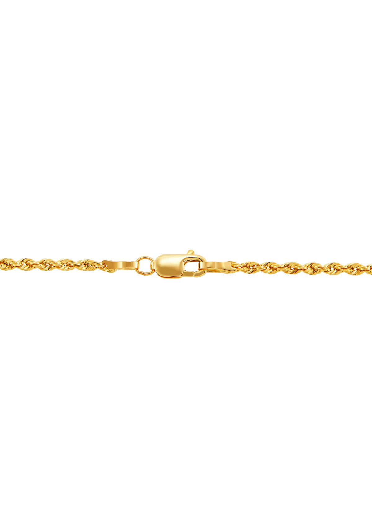  14K Gold Glitter Rope Chain Necklace