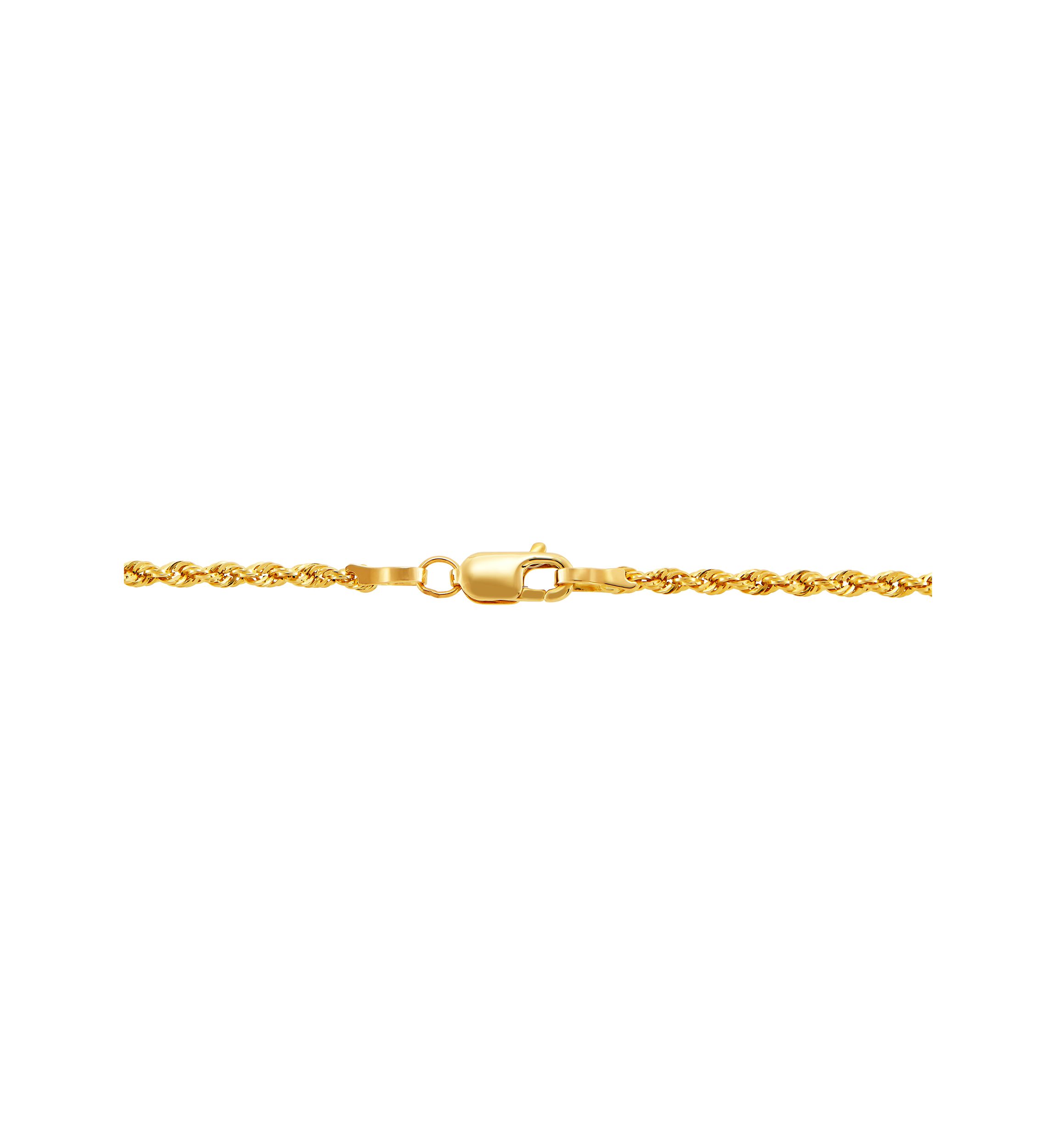  14K Gold Glitter Rope Chain Necklace