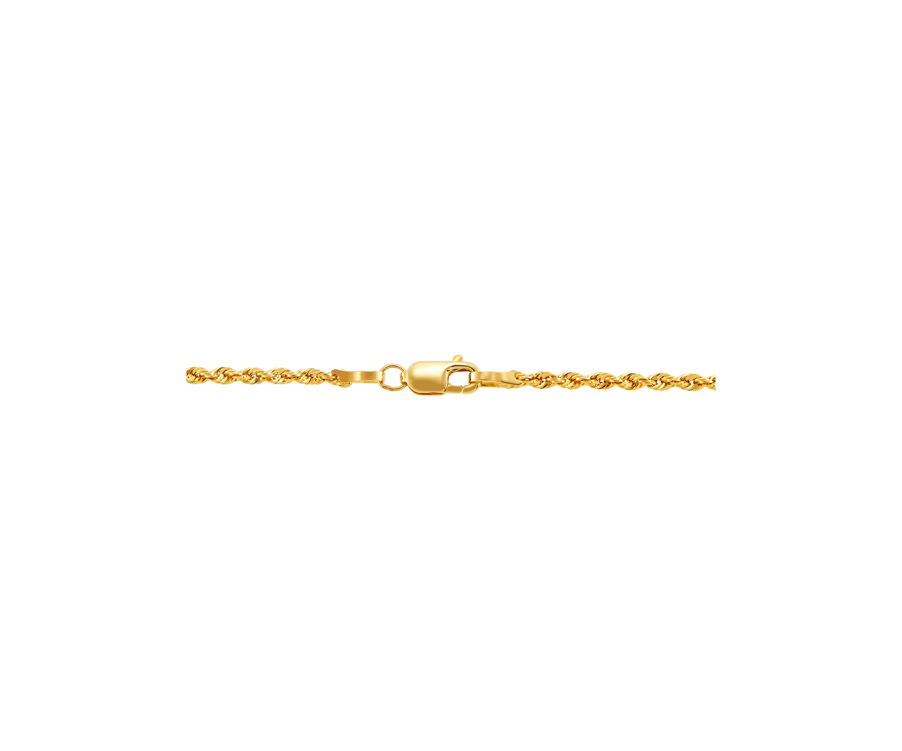  14K Gold Glitter Rope Chain Necklace