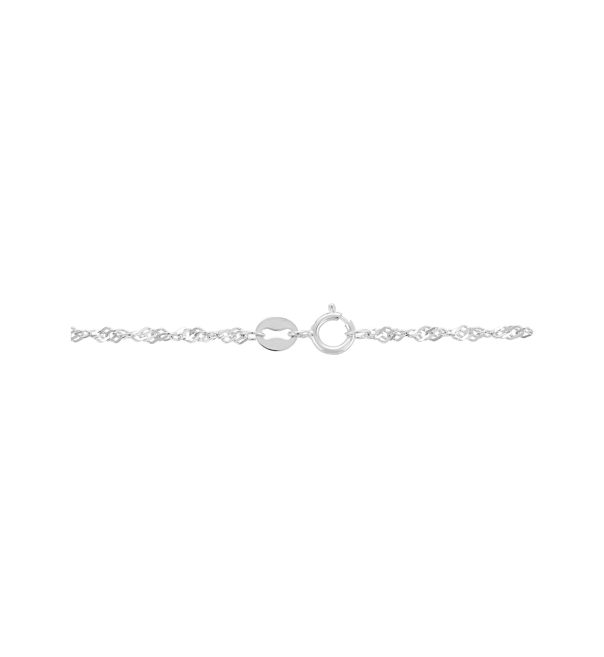 1.35 Millimeter Sparkle Necklace in 14K White Gold