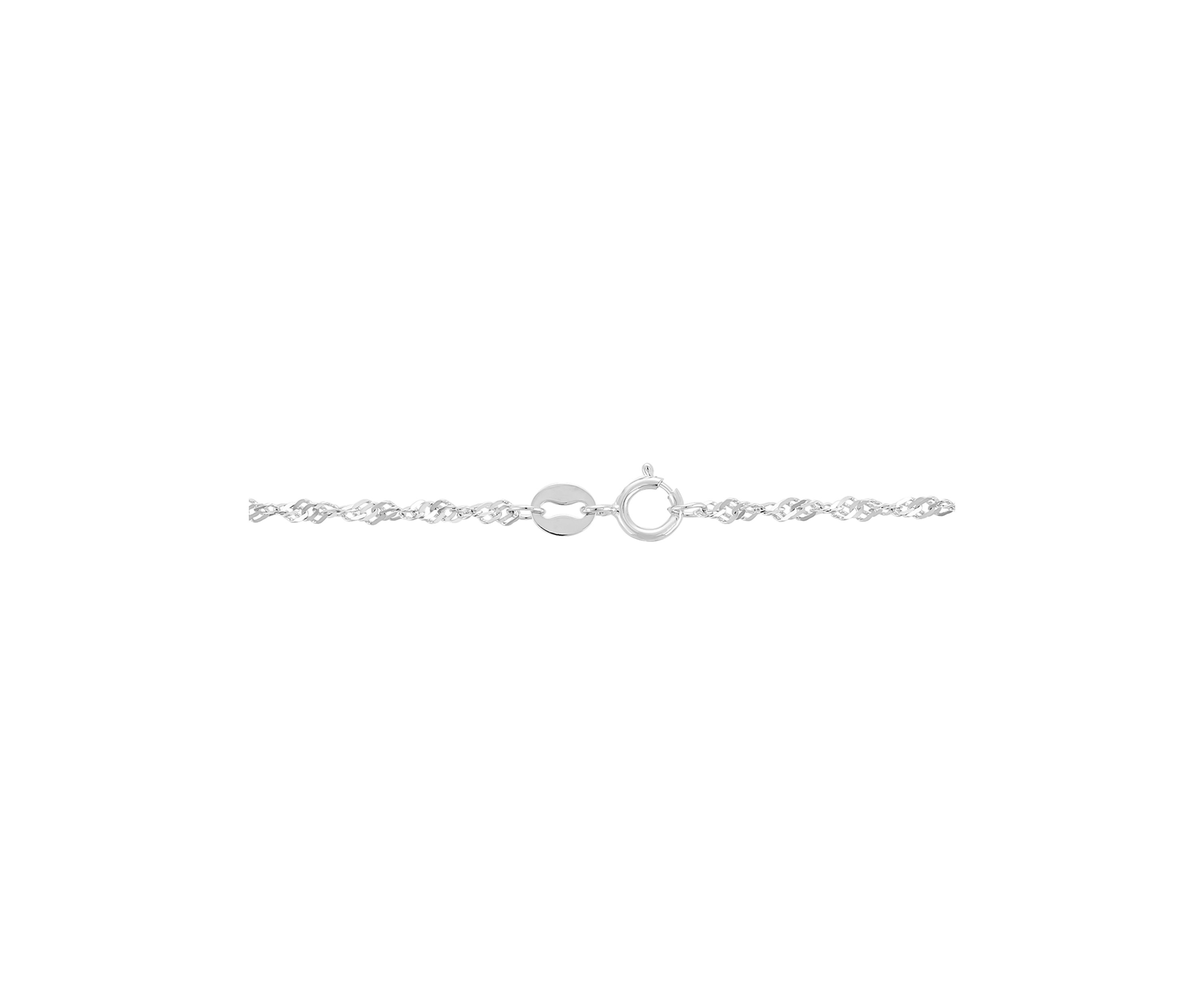 1.35 Millimeter Sparkle Necklace in 14K White Gold