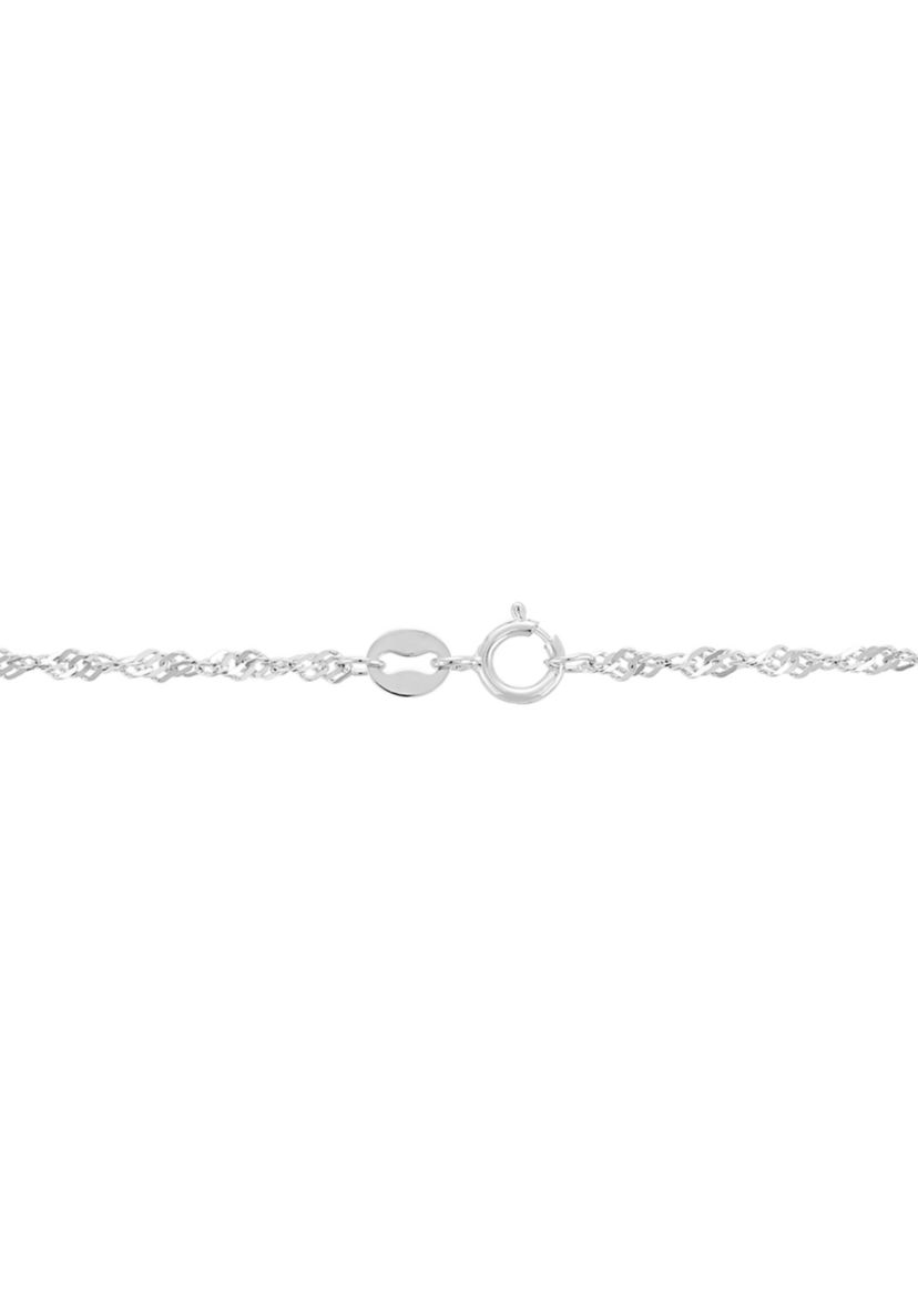 1.35 Millimeter Sparkle Necklace in 14K White Gold