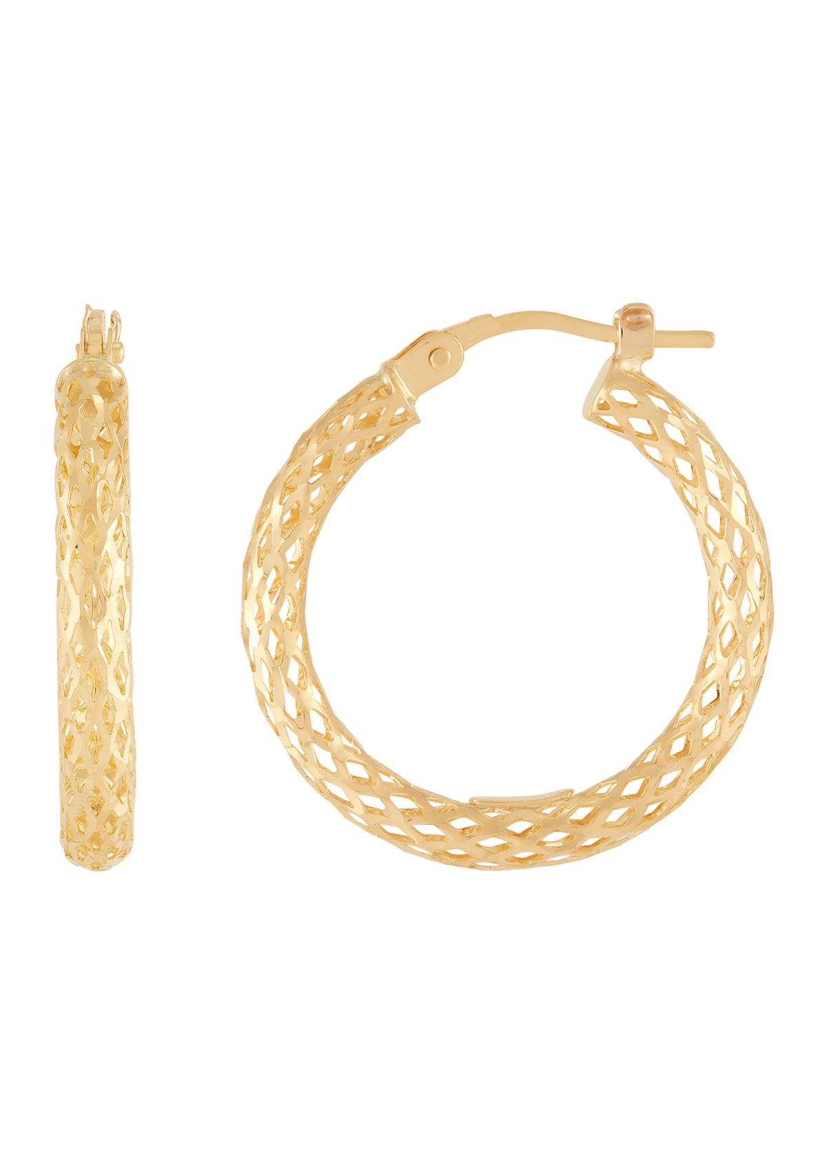 Tube Hoop Earrings in 10K Yellow Gold