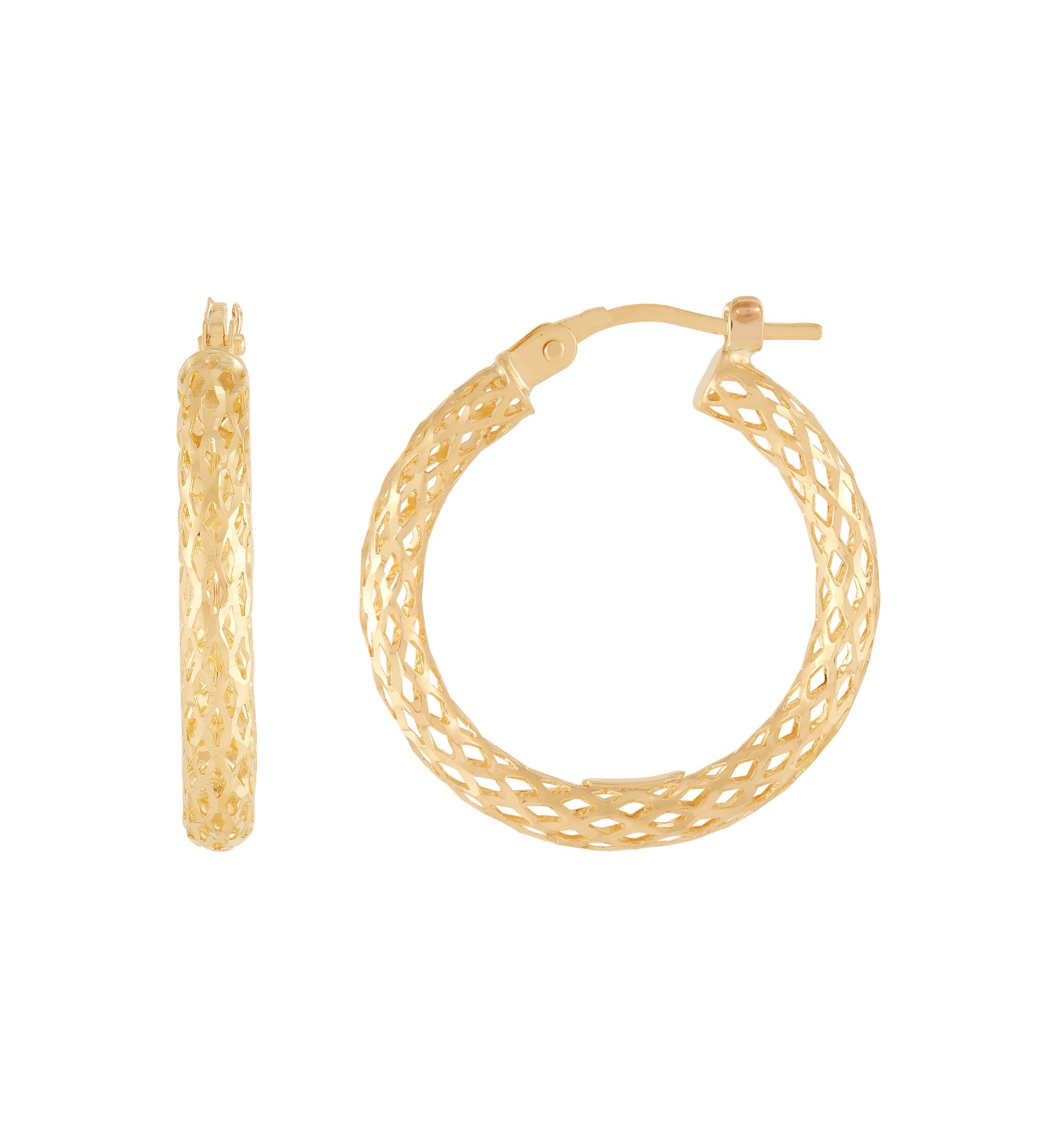 Tube Hoop Earrings in 10K Yellow Gold